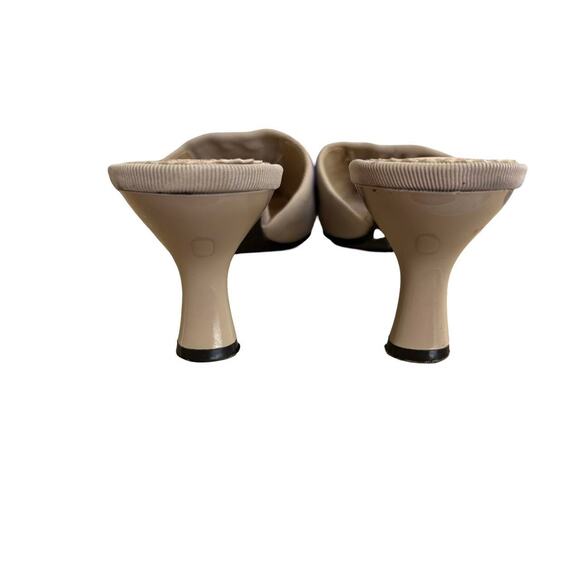 Y2K VTG. LIZ CLAIBORNE CREAM POINTED TOE MULES SLIDES SZ. 7.5-8‎ - Picture 6 of 8
